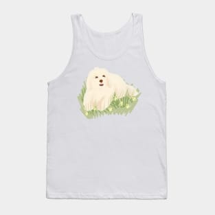 Maltipoo in the garden Tank Top